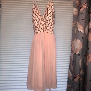 new blush pink homecoming dress